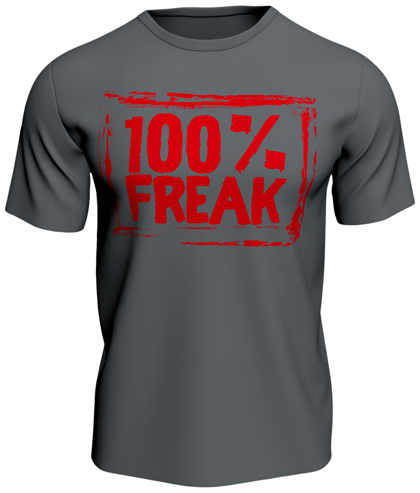 HardkoreKlothing '100% FREAK' Slogan Tee [Silver-Grey]