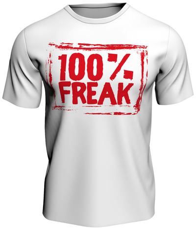 HardkoreKlothing '100% FREAK' Slogan Tee [White]