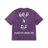 PREMIUM 100% or Nothing 'GRIP N RIP' Slogan Tee [Acid Wash Purple]