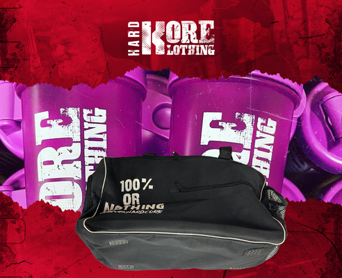 Gym Kit Bag & Hardkore Shaker [50% OFF]