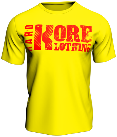 HKK 'WARNING Low Carb Day' Slogan Tee [Sunburst-Yellow]