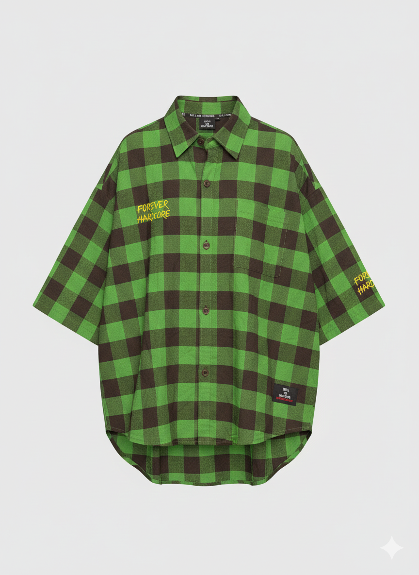 Forever Hardkore 100% or Nothing 'Lumberjack' Shirt [GREEN EDITION]