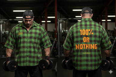 Forever Hardkore 100% or Nothing 'Lumberjack' Shirt [GREEN EDITION]