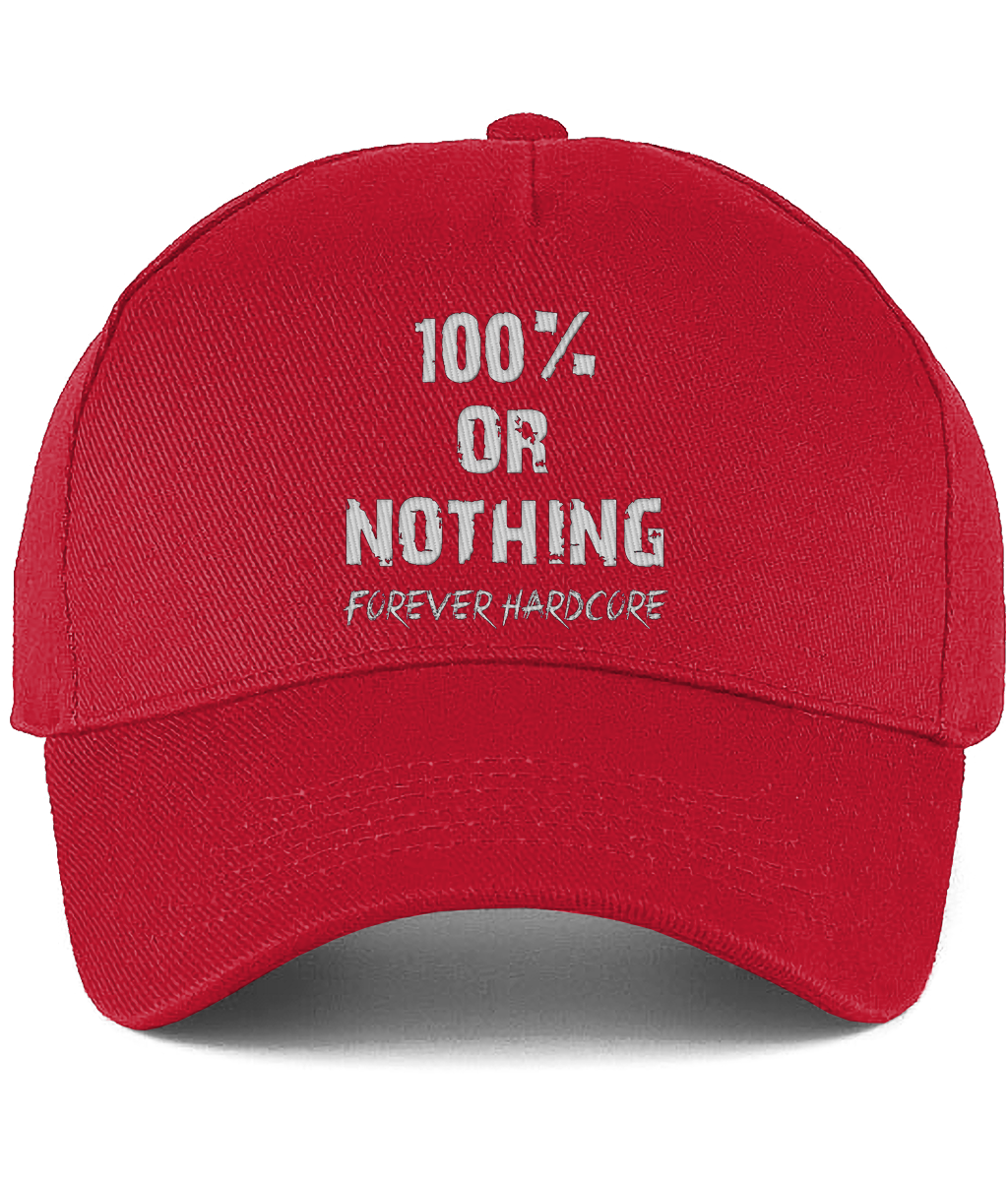 Official 100% or Nothing Forever Hardcore Classic Cap [Red]