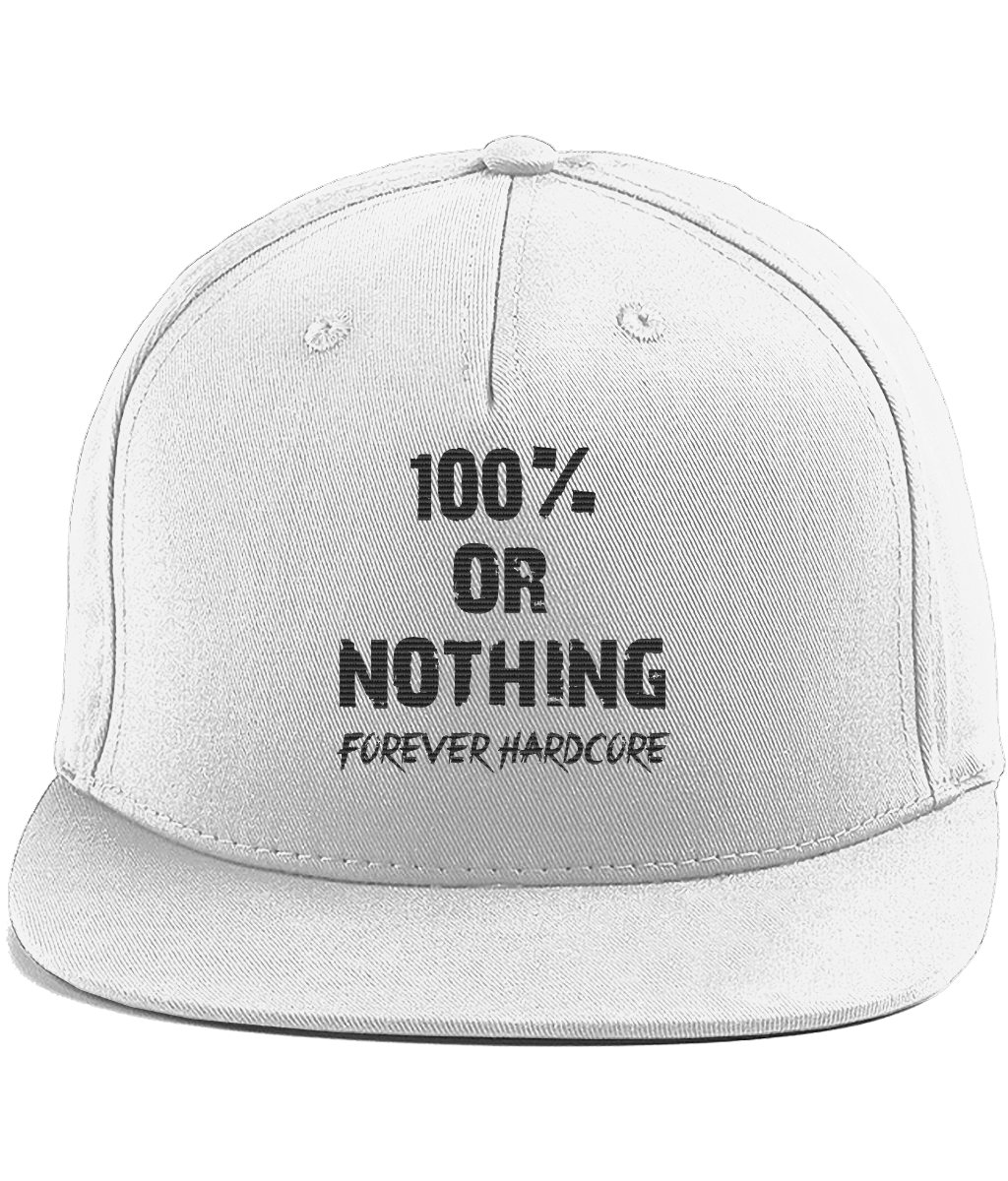 Official 100% or Nothing Forever Hardcore 'Rapper' Cap [White]