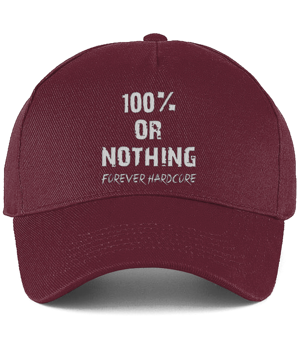 Official 100% or Nothing Forever Hardcore Classic Cap [Maroon]