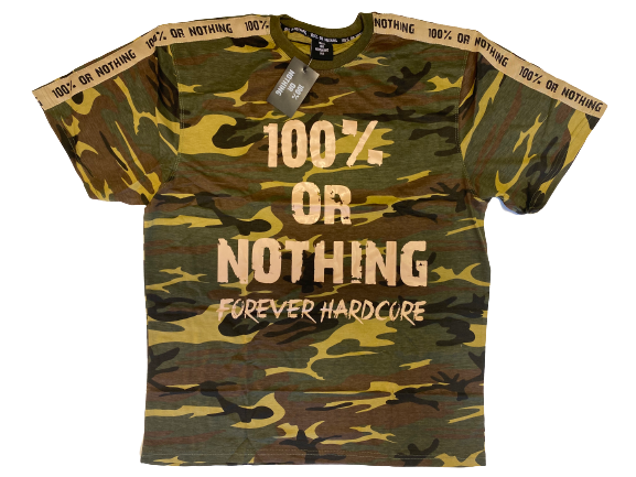 Premium 100 % or Nothing 'Forever Hardcore' Short Sleeve Camo