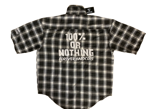 100% or Nothing - Forever Hardcore 'Lumberjack' Shirt [BLACK&WHITE EDITION]