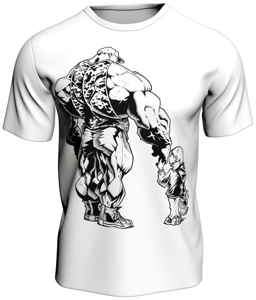 Daddy and Daughter Themed White Bodybuilding T-Shirt Anth Bailes