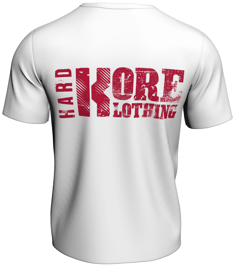 White HardkoreKlothing Bodybuilding T-Shirt
