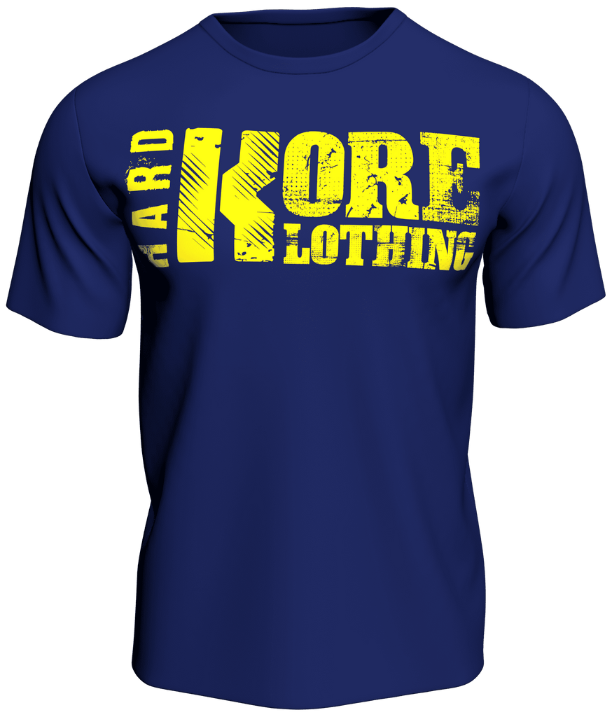 Hardkore Klothing Blue Bodybuilding T-Shirt If You're Not Falling Over You're Not Running Hard Enough