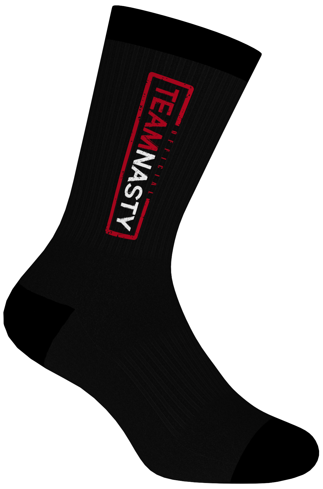 Mens Sports Socks [Black / White] - Official Team Nasty