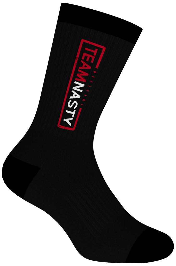 Mens Sports Socks [Black / White] - Official Team Nasty